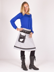 Jupe r&eacute;versible Denim style Japan longue pi&egrave;ce textile polyvalente &agrave; la ligne &eacute;l&eacute;gante et moderne