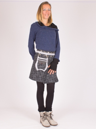 Jupe r�versible Smart Wool Digital lign mi-longue jupe r�versible mi-longue en laine �l�gante