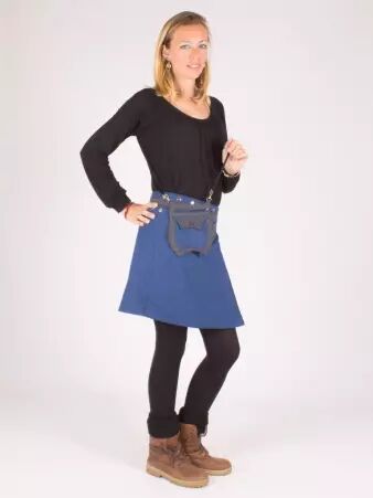 Jupe r�versible Smart Wool Eclectic Blue mi-longue v�tement f�minin confortable et chaud