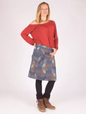 Jupe r�versible Smart Wool Milky Way longue jupe r�versible longue en laine au motif cosmique Milky Way