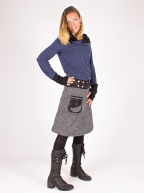 Jupe r&eacute;versible Campbell Scotland Tartan Black longue v&ecirc;tement en maille &agrave; la coupe confortable et au style contemporain