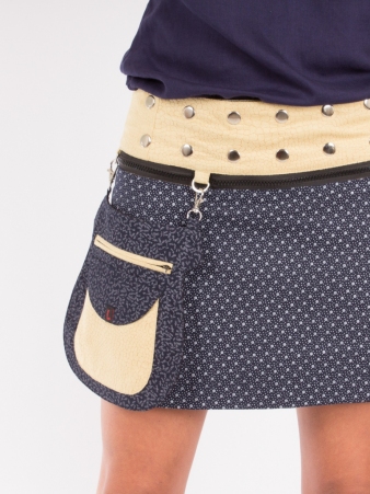 Jupe r�versible Mixity Honey courte pi�ce mode r�versible au style color�