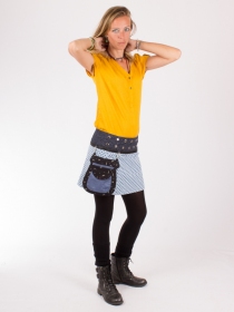 Jupe r&eacute;versible Mixity Stellar courte jupe r&eacute;versible courte au motif Stellar lumineux et dynamique