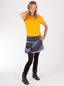 Jupe r&eacute;versible Mixity Stellar courte v&ecirc;tement f&eacute;minin graphique &agrave; l'allure cosmique et moderne