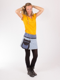 Jupe r&eacute;versible Mixity Stellar courte cr&eacute;ation textile expressive au design &eacute;clatant