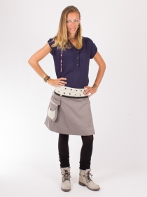 Jupe r&eacute;versible Mixity Eucalyptus mi-longue jupe r&eacute;versible mi-longue &agrave; la coupe &eacute;quilibr&eacute;e