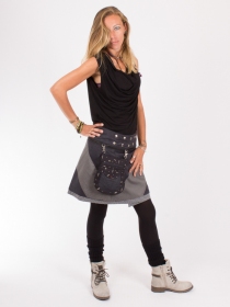 Jupe r&eacute;versible Mixity Stretch Limo mi-longue v&ecirc;tement f&eacute;minin graphique et moderne