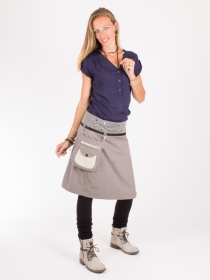 Jupe r&eacute;versible Mixity Eucalyptus longue jupe femme confortable au tomb&eacute; souple