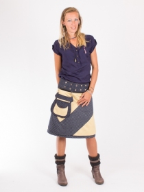 Jupe r&eacute;versible Mixity Honey longue jupe r&eacute;versible longue au motif Honey fluide