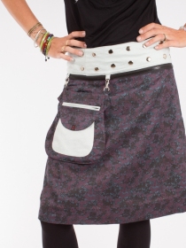 Jupe r&eacute;versible Mixity Puritain grey longue jupe r&eacute;versible longue au motif Puritain