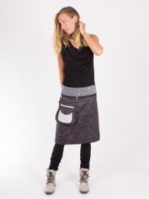 Jupe r&eacute;versible Mixity Puritain grey longue v&ecirc;tement f&eacute;minin fluide &agrave; l'allure chic