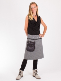 Jupe r&eacute;versible Mixity Stretch Limo longue cr&eacute;ation textile &eacute;l&eacute;gante et structur&eacute;e