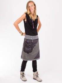 Jupe r&eacute;versible Mixity Stretch Limo longue jupe femme confortable au tomb&eacute; souple