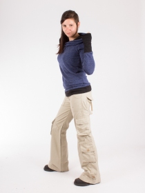 Pantalon Femme Mol&eacute;cule 45062 Beige pantalon femme &agrave; l'esth&eacute;tique outdoor