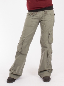 Pantalon Femme Mol&eacute;cule 45062 Kaki pi&egrave;ce mode outdoor &agrave; la coupe moderne