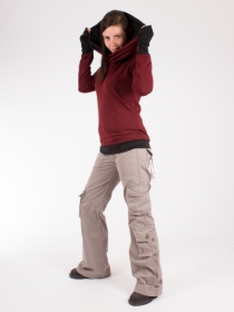 Pantalon Femme Mol&eacute;cule 45062 Gris pi&egrave;ce mode utilitaire f&eacute;minine