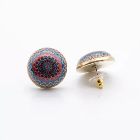 Puce d'oreille mandala energy boucles vibratoires graphiques