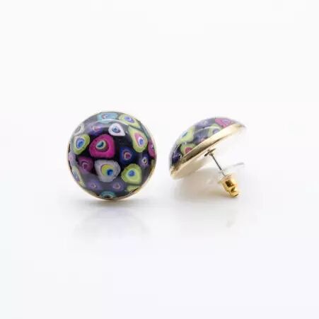 Puce d'oreille peacock bijou graphique inspir� du paon