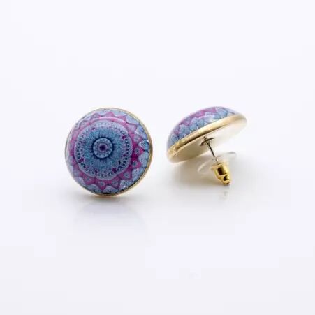 Puce d'oreille mandala brain wave boucles mandala onde c�r�brale