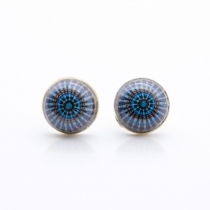 Puce d'oreille cosmos mandala boucles d'oreilles mandala cosmique