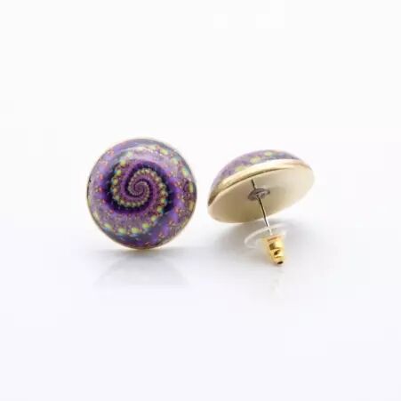 Puce d'oreille fractal spirale bijou graphique hypnotique