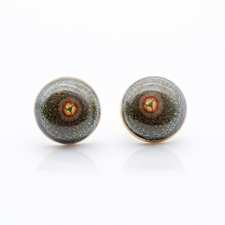 Puce d'oreille mandala freedom bijou symbolique a�rien