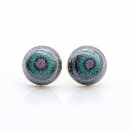 Puce d'oreille joy mandala bijou symbolique et lumineux