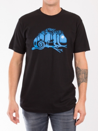 Tee shirt Wild Cameleon Noir tee-shirt cam�l�on noir sauvage