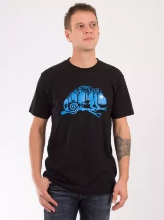 Tee shirt Wild Cameleon Noir tee-shirt cam�l�on noir sauvage