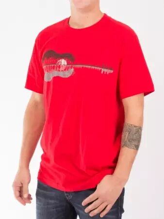 Tee shirt M�lodicine Rouge tee-shirt rouge m�lodicine graphique