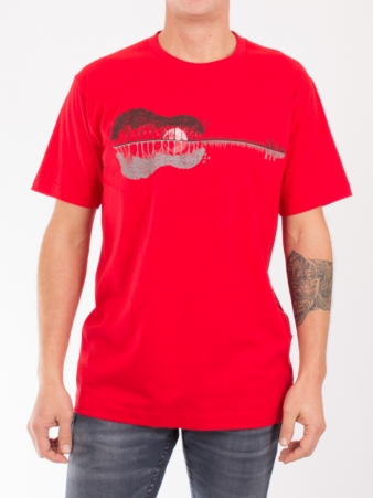 Tee shirt M�lodicine Rouge tee-shirt rouge m�lodicine graphique