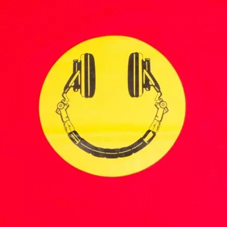 Tee shirt Headphone smiley Rouge tee-shirt smiley casque rouge pop