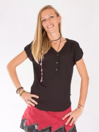 Chemisier Loola Noir accessoire mode au style contemporain