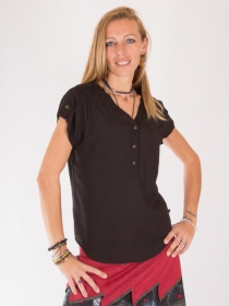 Chemisier Loola Noir accessoire mode au style contemporain