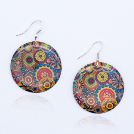 Boucle d'oreille Kaleido Flowers accessoire bijou au style cr�atif