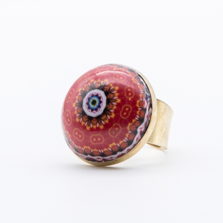 Bague Mandala Emotion � l'esth�tique artisanale et contemporaine