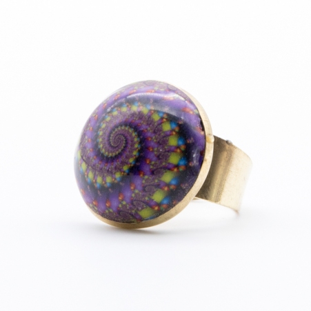 Bague Fractal Spirale � l'allure cr�ative et actuelle