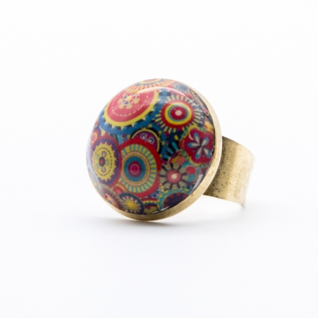 Bague Kaleido Flowers inspir� d'un univers graphique fort