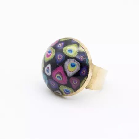 Bague Peacock inspir� d'un univers graphique fort