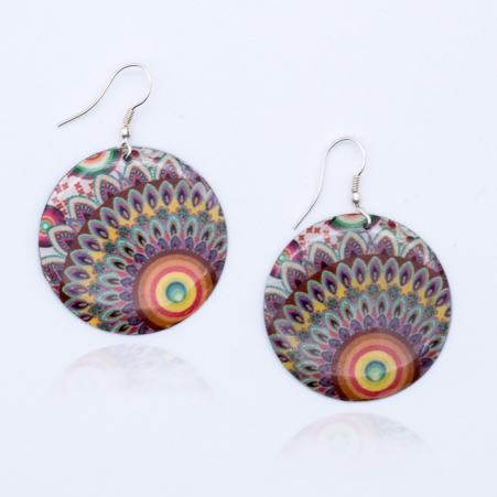 Boucle d'oreille Mandala Focus bijou mode � l'esth�tique moderne