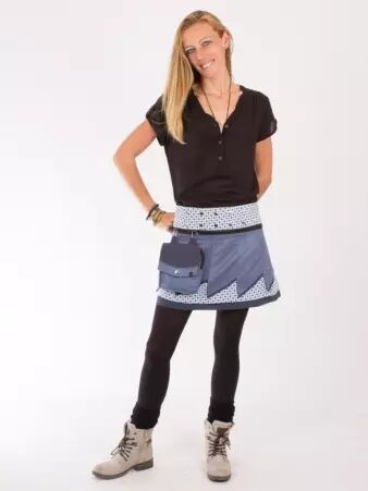 Jupe r�versible Jag Design Stellar courte pi�ce mode originale au design �clatant
