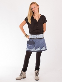 Jupe r&eacute;versible Jag Design Stellar courte jupe r&eacute;versible courte au motif Stellar lumineux