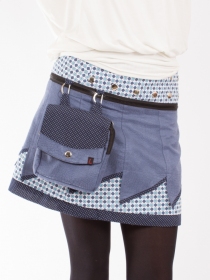 Jupe r&eacute;versible Jag Design Stellar courte pi&egrave;ce mode originale au design &eacute;clatant