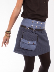 Jupe r&eacute;versible Jag Design Stellar courte cr&eacute;ation textile expressive et moderne