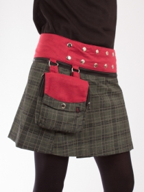 Jupe r&eacute;versible Jag Design Madras 2 jupe r&eacute;versible au motif Madras revisit&eacute;