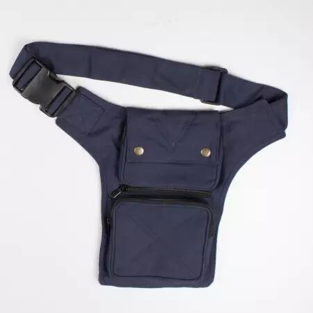 Pochette ceinture Burning Man Festival bleue accessoire festivalier