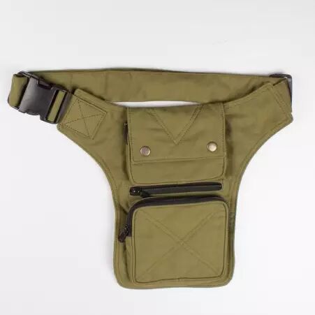 Pochette ceinture Burning Man Festival vert kaki pochette nomade