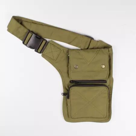 Pochette ceinture Burning Man Festival vert kaki pochette nomade