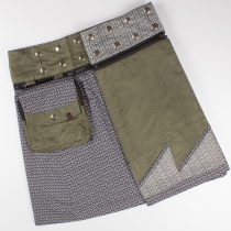 Jupe r&eacute;versible Jag Design Olivine courte mod&egrave;le court &agrave; la silhouette &eacute;quilibr&eacute;e