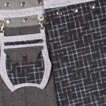 Jupe r&eacute;versible Smart Wool Digital Lign courte cr&eacute;ation textile r&eacute;versible au design g&eacute;om&eacute;trique